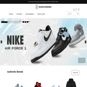 Скриншот главной страницы сайта solematesneakers.com