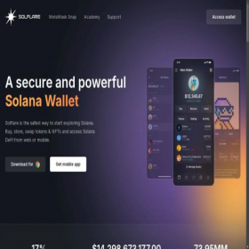 Скриншот главной страницы сайта solflare.com