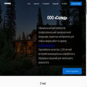 Скриншот главной страницы сайта solidrus.com