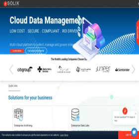 Скриншот главной страницы сайта solix.com