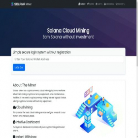 Скриншот главной страницы сайта solminer.co