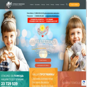 Скриншот главной страницы сайта solncevladoshkah.ru