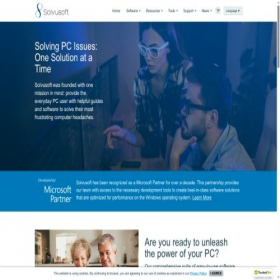 Скриншот главной страницы сайта solvusoft.com