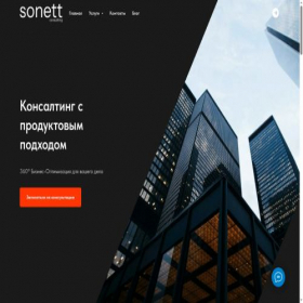 Скриншот главной страницы сайта sonett.su