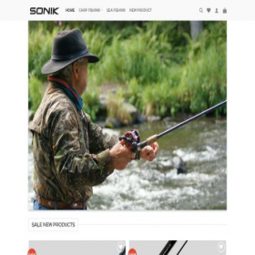 Скриншот главной страницы сайта sonikfishing.com