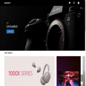 Скриншот главной страницы сайта sony-mea.com