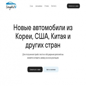 Скриншот главной страницы сайта sonya-auto.ru