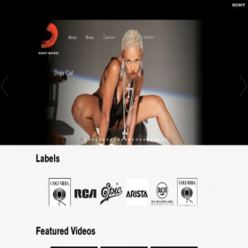 Скриншот главной страницы сайта sonymusic.com