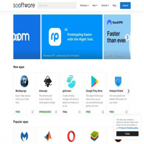 Скриншот главной страницы сайта sooftware.com