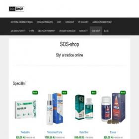 Скриншот главной страницы сайта sos-shop.cz