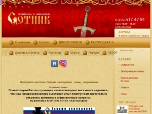 Скриншот главной страницы сайта sotnic.net