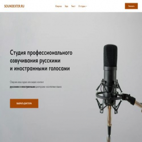 Скриншот главной страницы сайта soundexter.ru