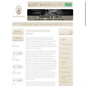 Скриншот главной страницы сайта soundpro.kz