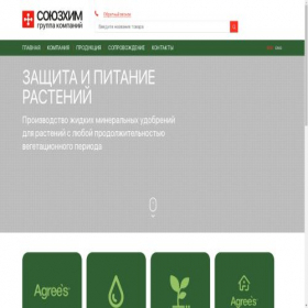Скриншот главной страницы сайта soyuzhim.ru