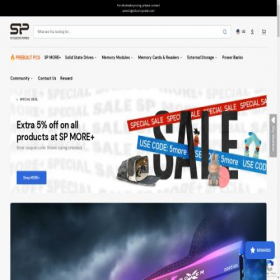 Скриншот главной страницы сайта sp-siliconpower.com