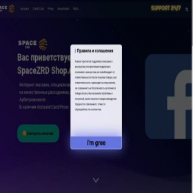 Скриншот главной страницы сайта spacezrd.shop