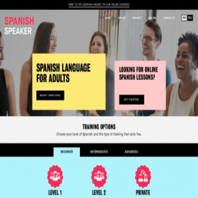 Скриншот главной страницы сайта spanishspeaker.kz