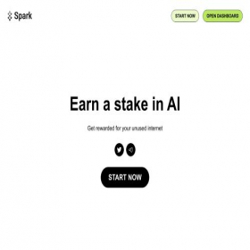 Скриншот главной страницы сайта sparkchain.ai