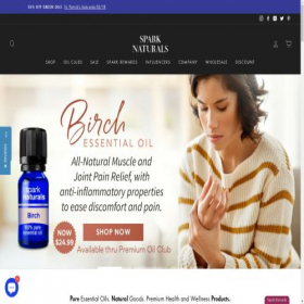Скриншот главной страницы сайта sparknaturals.com
