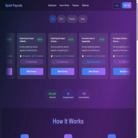 Скриншот главной страницы сайта sparkpayouts.online