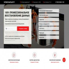Скриншот главной страницы сайта spb-data-repair.ru