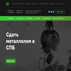 Скриншот главной страницы сайта spb-meta.ru
