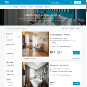 Скриншот главной страницы сайта spb.spiti.ru