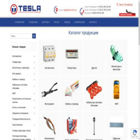 Скриншот главной страницы сайта spb.teslamart.ru