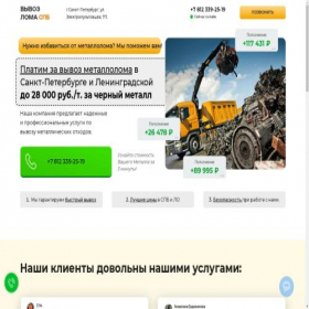 Скриншот главной страницы сайта spblompriem-yvozmet.online