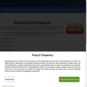 Скриншот главной страницы сайта speechtyping.com