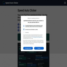 Скриншот главной страницы сайта speedautoclicker.net