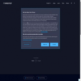 Скриншот главной страницы сайта speedtest.net