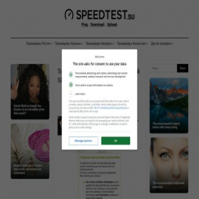 Скриншот главной страницы сайта speedtest.su