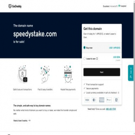 Скриншот главной страницы сайта speedystake.com