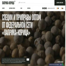 Скриншот главной страницы сайта spetsii-optom.ru