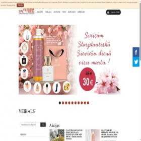 Скриншот главной страницы сайта spidums.lv