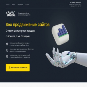 Скриншот главной страницы сайта spiritdigital.ru