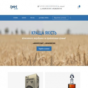 Скриншот главной страницы сайта spirt-luks.com.ua