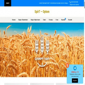 Скриншот главной страницы сайта spirt-optom.store