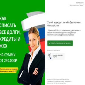 Скриншот главной страницы сайта spisat-dolgi204.site