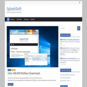 Скриншот главной страницы сайта splashsoft.de