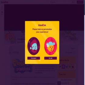 Скриншот главной страницы сайта spongebob.fandom.com