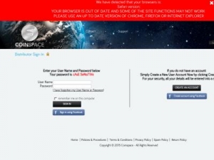 Скриншот главной страницы сайта sponsor1.coinspace.biz