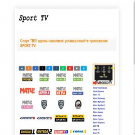 Скриншот главной страницы сайта sport-tv.biz