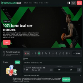 Скриншот главной страницы сайта sportcasinobets.com