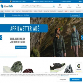 Скриншот главной страницы сайта sportfits.de