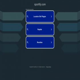 Скриншот главной страницы сайта sportify.com
