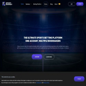Скриншот главной страницы сайта sportmarket.com