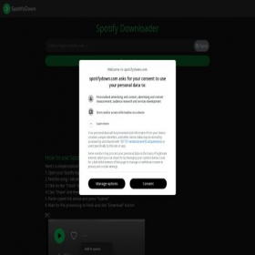 Скриншот главной страницы сайта spotifydown.com