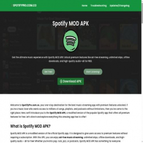 Скриншот главной страницы сайта spotifypro.com.co